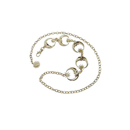 Belly Chain Moon Dourado