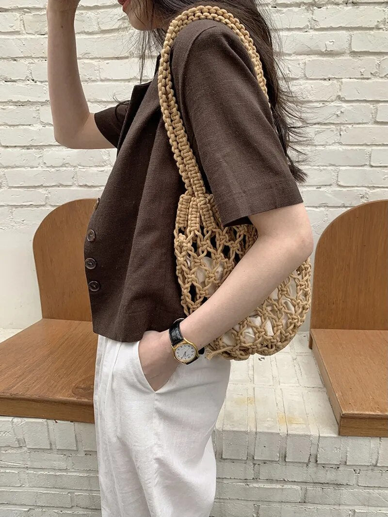 Bali Crochet Bag Caramelo